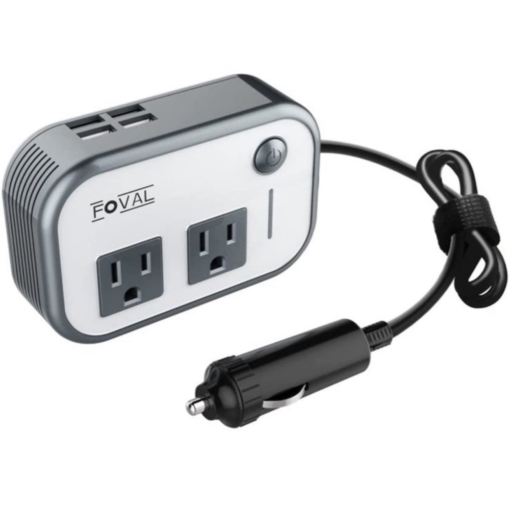 FOVAL 200W Car Power Inverter DC 12V to 110V AC Converter